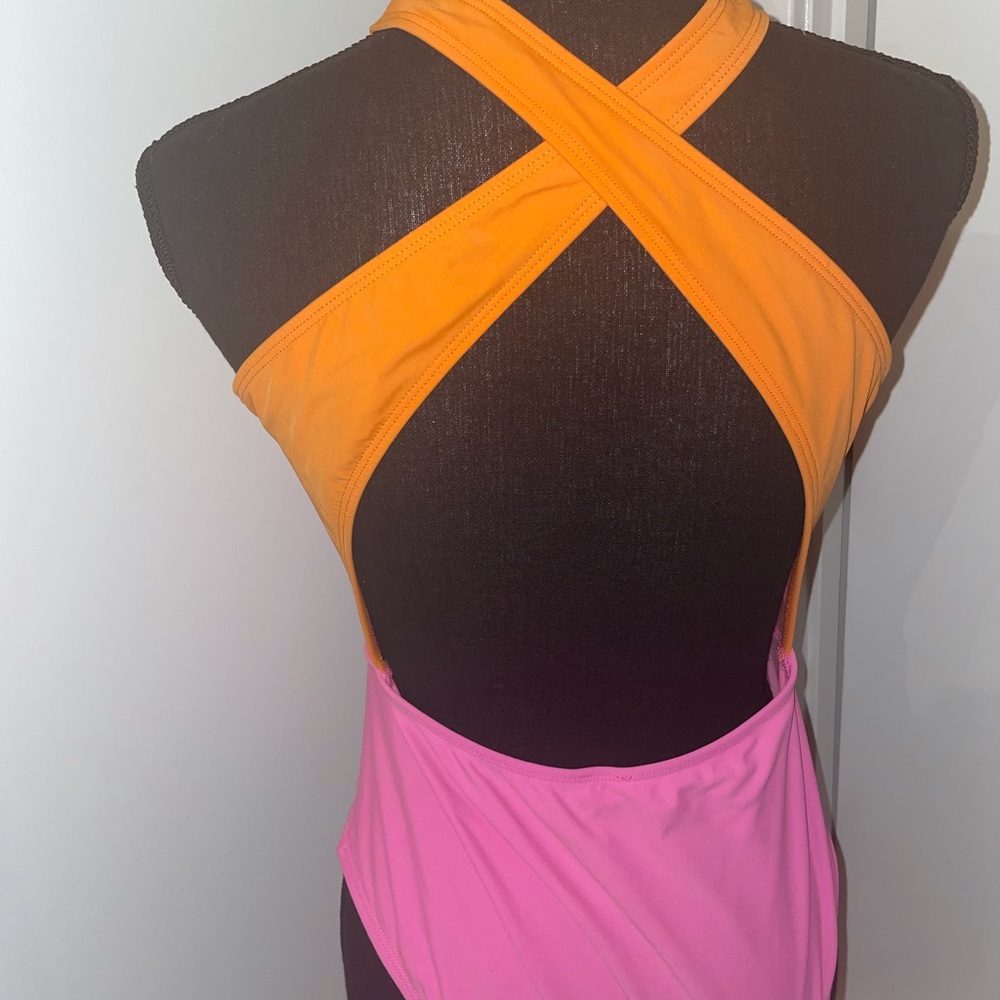 ASOS Colorblock Swimsuit Size 10 - Picture 6 of 8